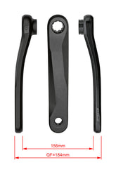 Fsa Ebike Chainset Ck-745 Isis 25.7Mm Black Cranks
